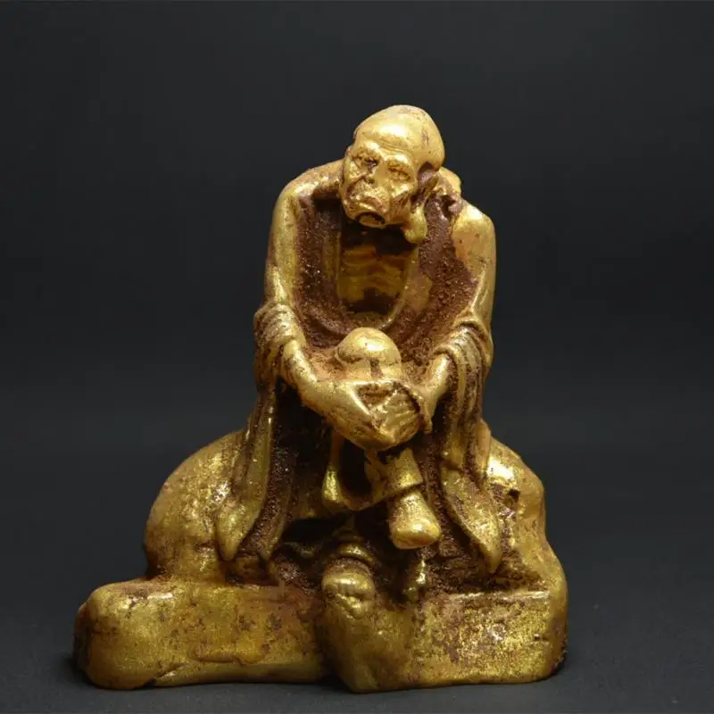 

Старый Нефритовый маленький монах Maitreya Arhat буддизм семейная коллекция