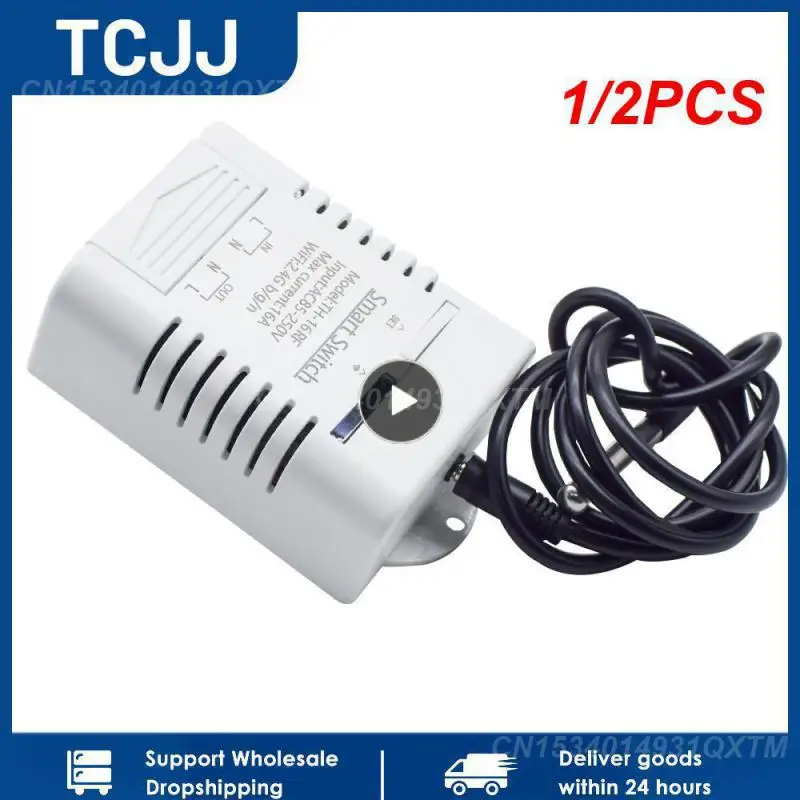 

1/2 шт., беспроводной смарт-переключатель с индикатором температуры и влажности, 16 А