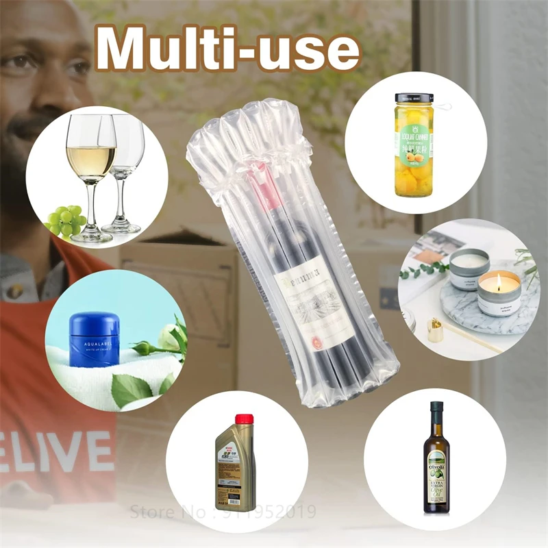 Wine Bottle Protector Bags for Airplane Travel Inflatable Bottle Shipper Wine Shipping Packaging Sleeve Bubble Cushion Wrap