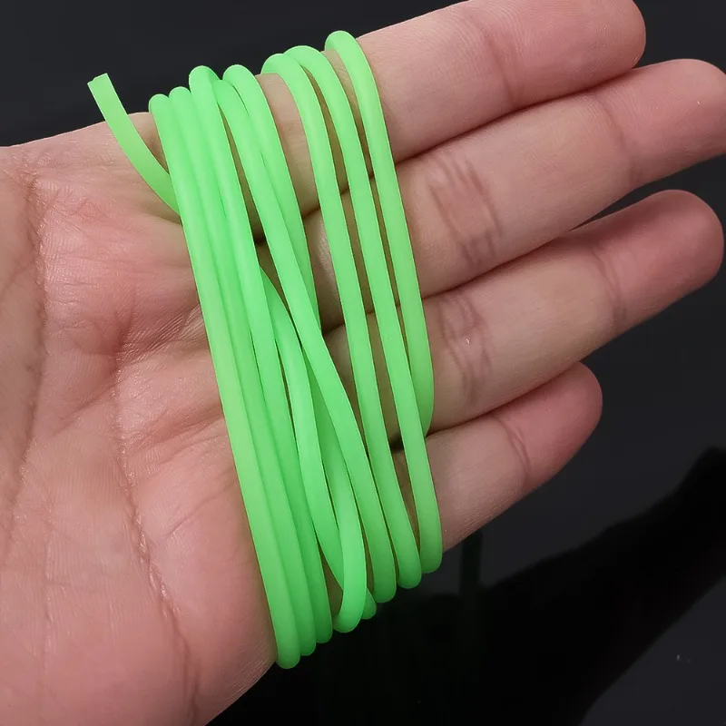 Silicone Anti Rig Tube para pesca, tubo luminoso, Tubing Rig Sleeves, pesca de alto mar, Fly Tackle Tools, 0.8mm, 1mm, 1.5mm, 2mm