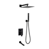 All copper black hot melt wall mounted showerhead shower set with concealed ceiling mounted showerhead embedded shower CIR302CLE 6
