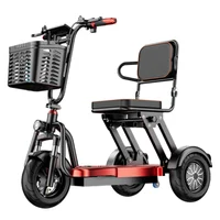 Trottinette électrique 3 roues 10 pouces pour adultes, pliable, avec siège enfant, 1000W 48V, tricycle électrique parent-enfant pour la famille 2