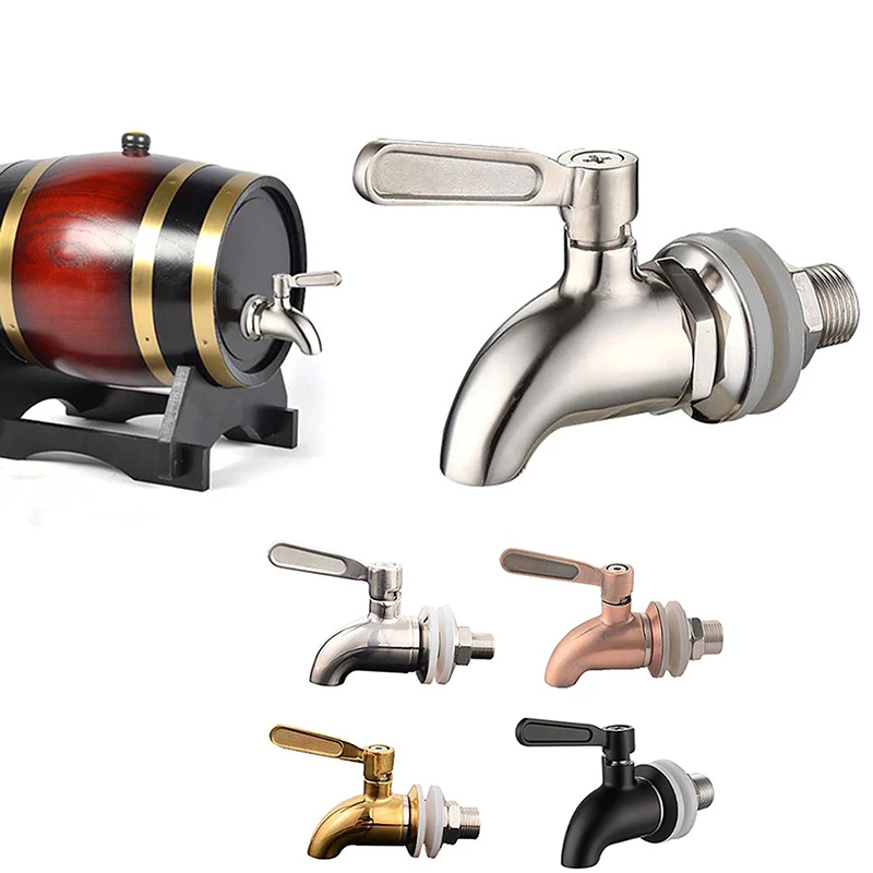 Stainless Steel Drink Water Dispenser Spigot Tap Thread Dia Nozzle For Wine Barrel Juice Beer Faucet Valve Switch