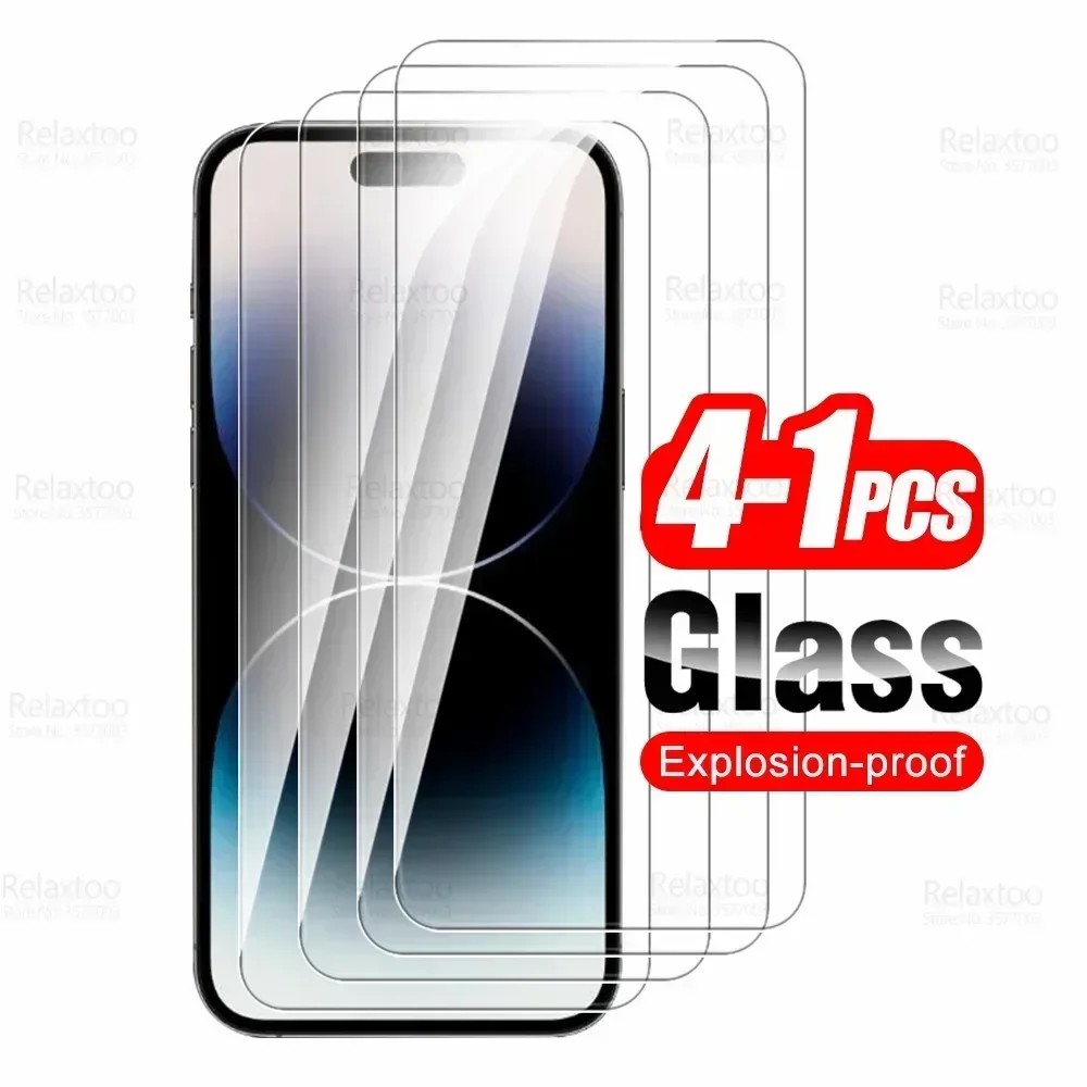 

Закаленное стекло для Iphone 14 Pro Max, 1-4 шт., защита экрана Aifon 14 Plus, 14 Plus, 14 Pro, 14ProMax 2022, защитная пленка