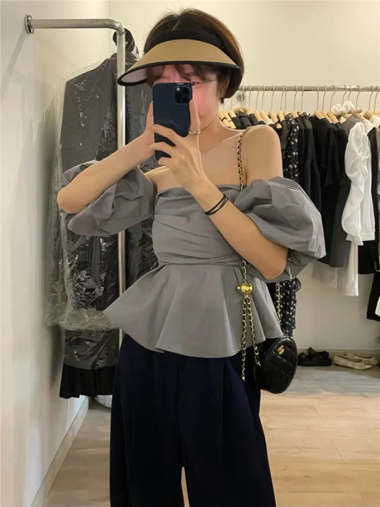 

Summer Women Blouse Spring Shirt Female Woman Blouse Blusas Chiffon Casual Elegant Vintage Short Sleeve Oversize Loose White