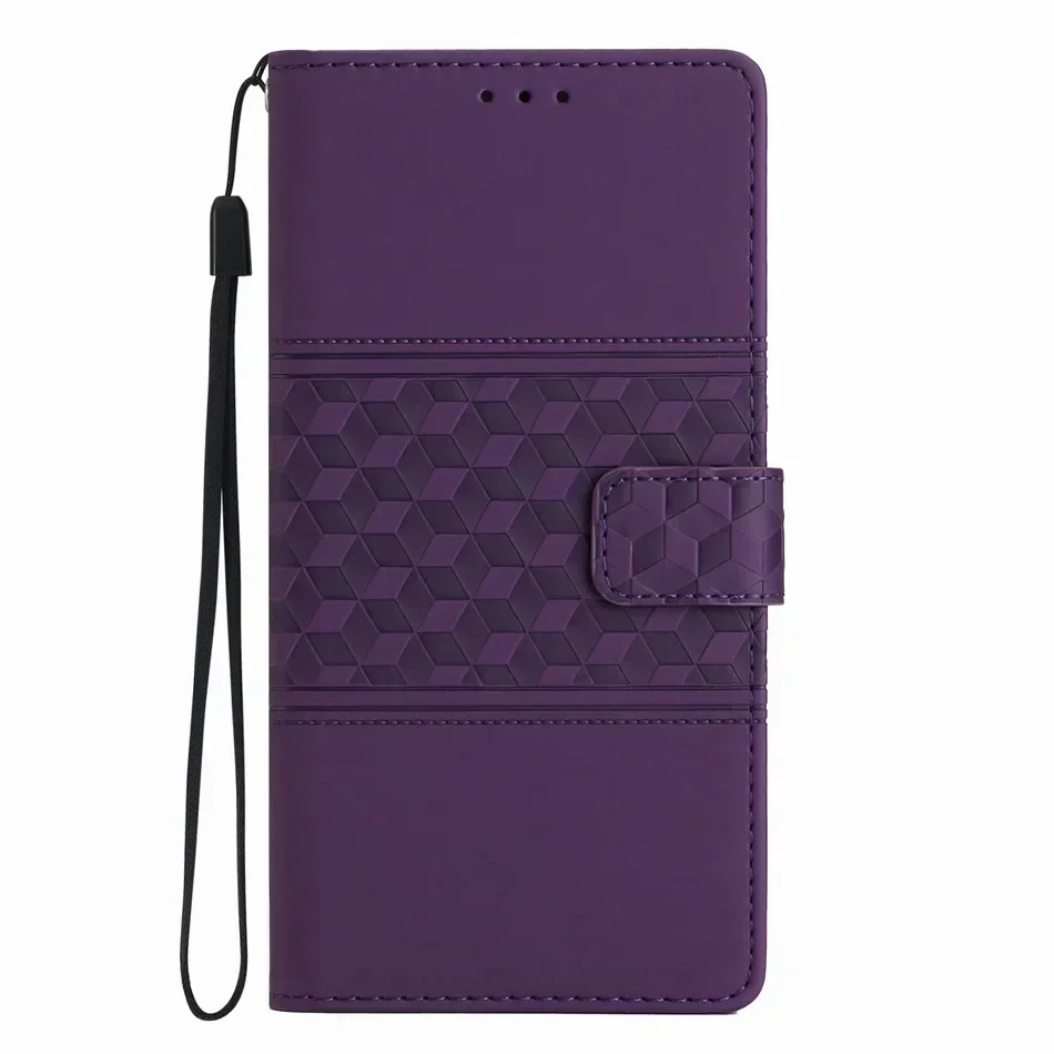 Versatile Grid Pattern Wallet Phone Case Cover