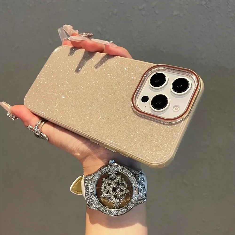 Luxury Hybrid Glitter Candy Color Silicone Soft PC Phone Case