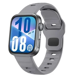 Silicone Sport Wristband Replacement Strap for Huawei Watch Fit 4 - 5 (Dark grey)