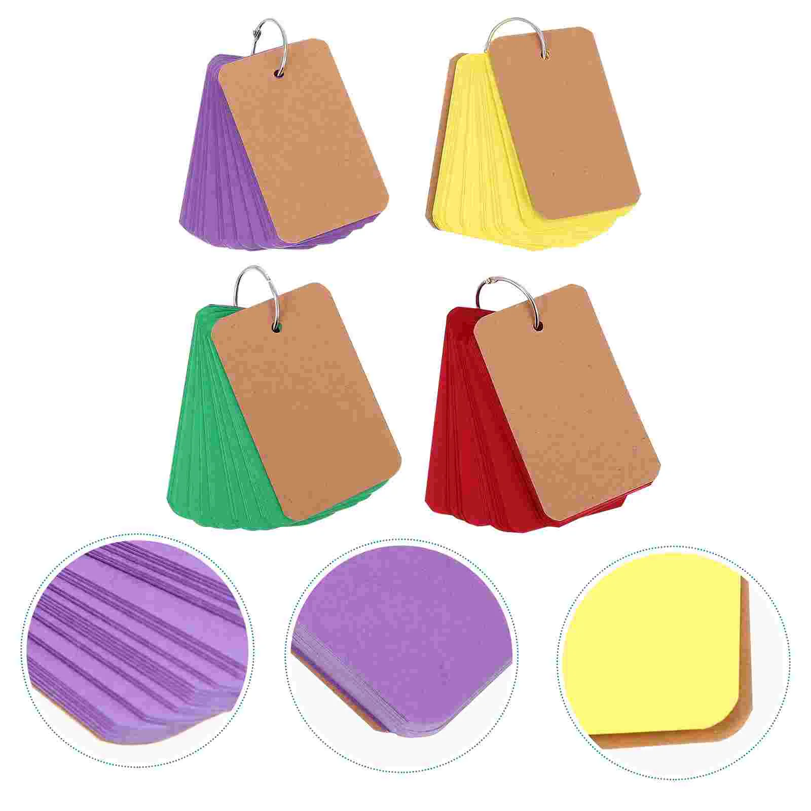 

4 PCS Memo Pads Keychain Mini Notebook Loose-leaf Student Stationery Notepad Notebooks