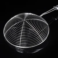 Passoire en acier inoxydable à long manche, filtre à friture, passoire à frites, filet de cuisine, tamis à aliments, cuillère 4