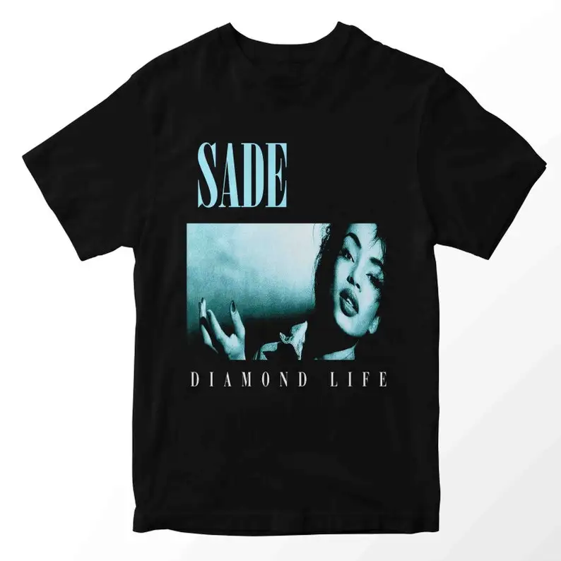 Sade Tshirt Fashion Top tee T Shirt Short Sleeve Cotton Men's Crew Neck Printed Tee