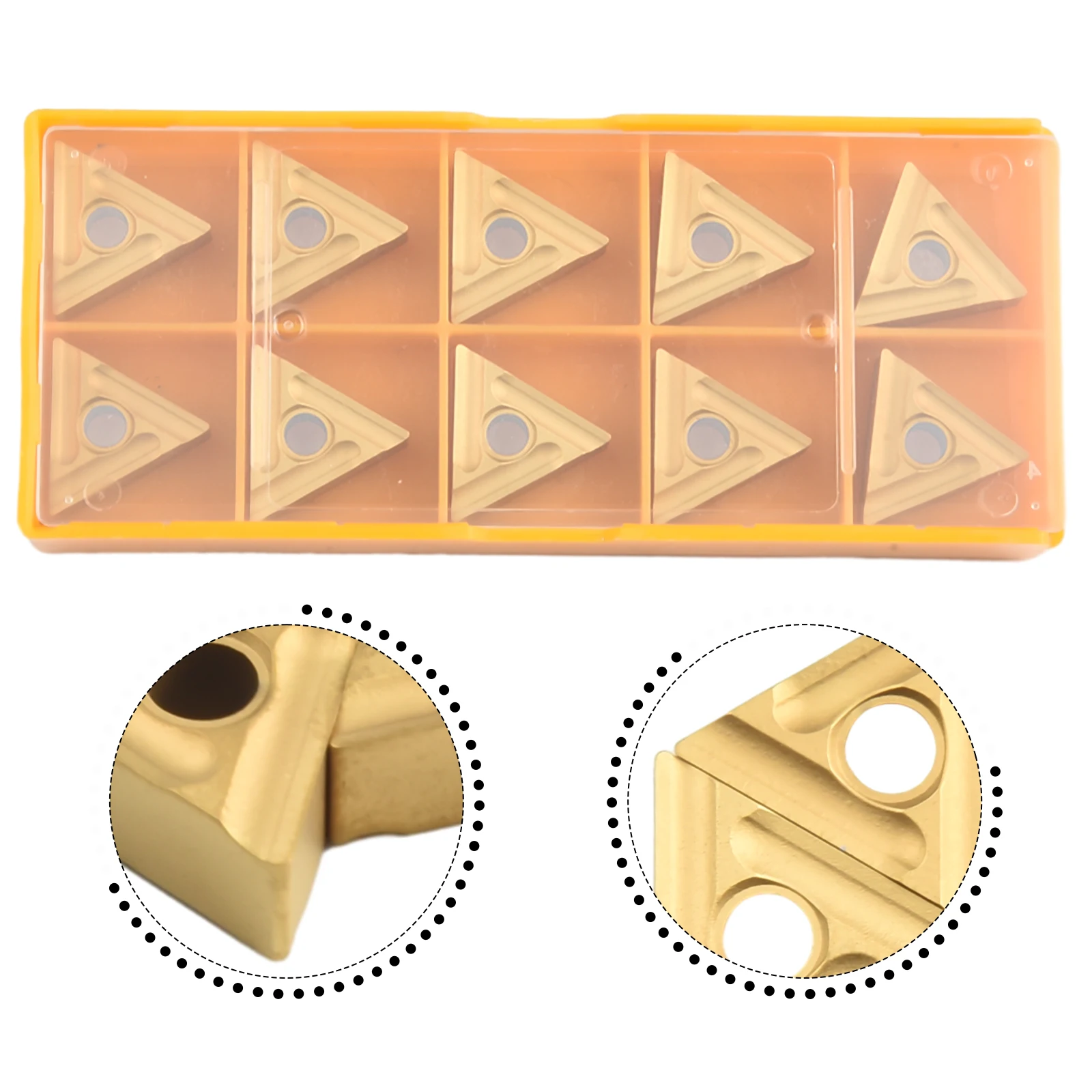 

TNMG160404R-ES Turning Blades 10Pcs/set Finishing High Grip Industrial Semi-finishing Strong Impact Resistance