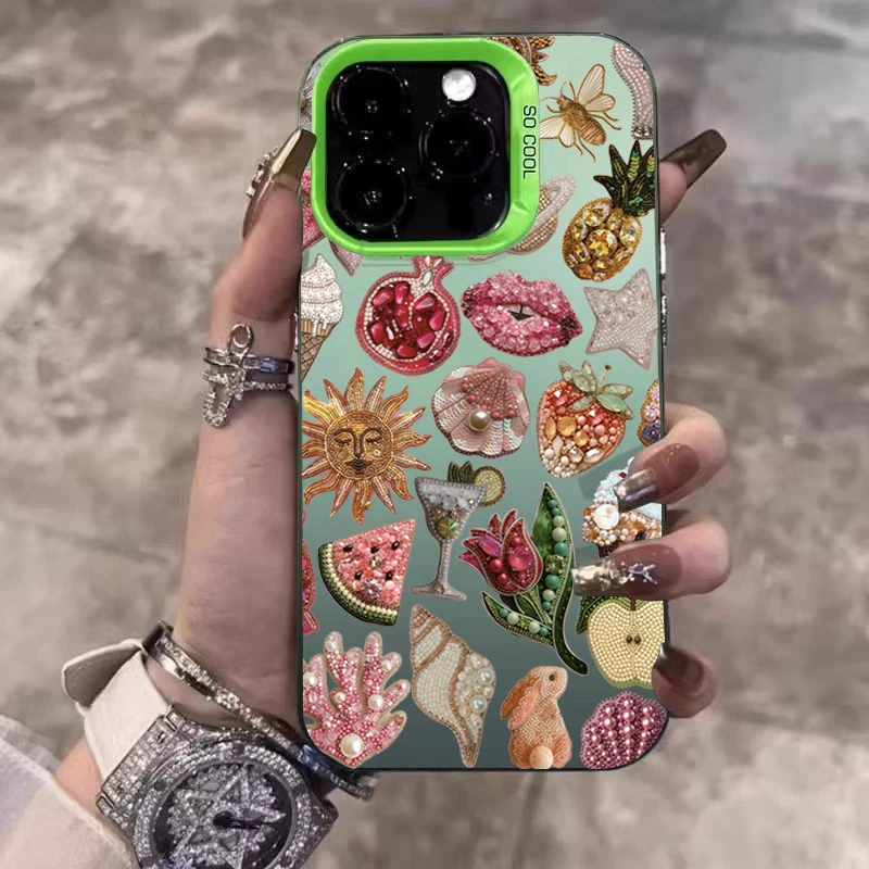Fashion Colorful Star Moon Matte Phone Case
