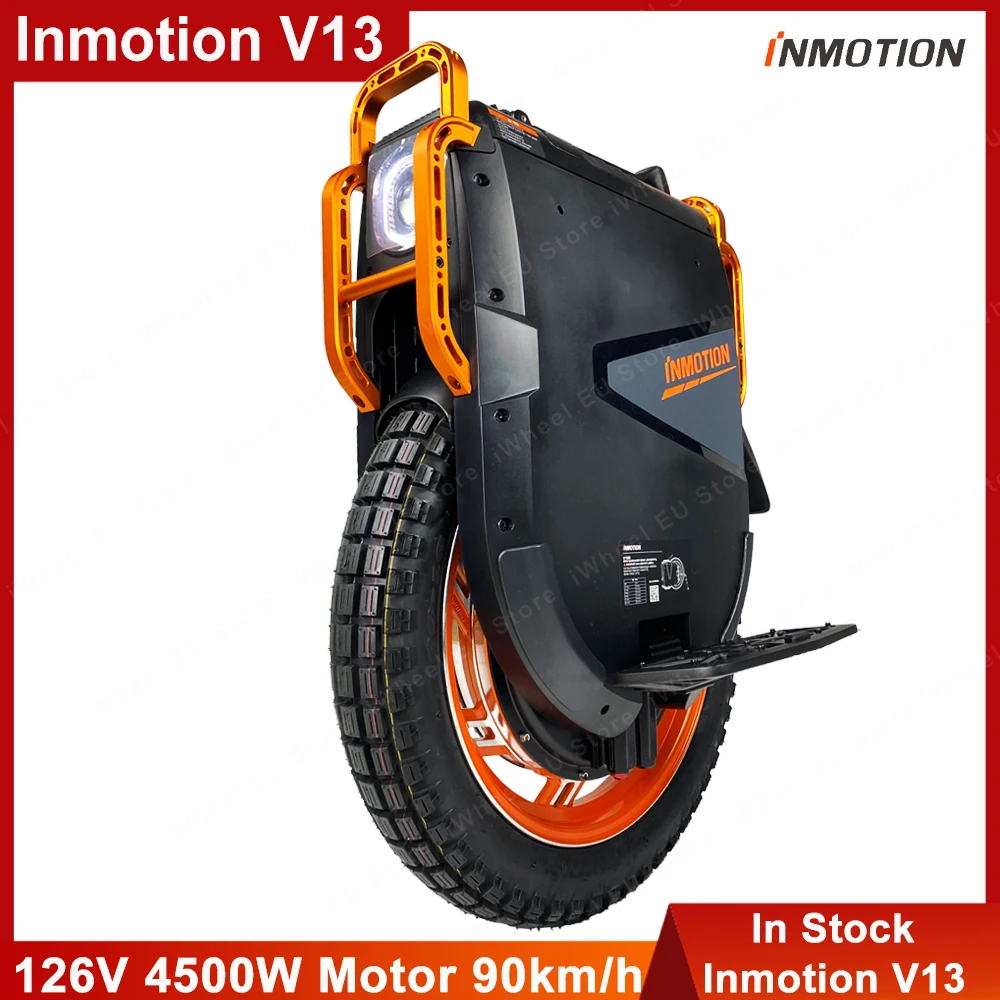 InStockINMOTIONV13ElectricUnicycle126V3024WhBattery4500WMotor