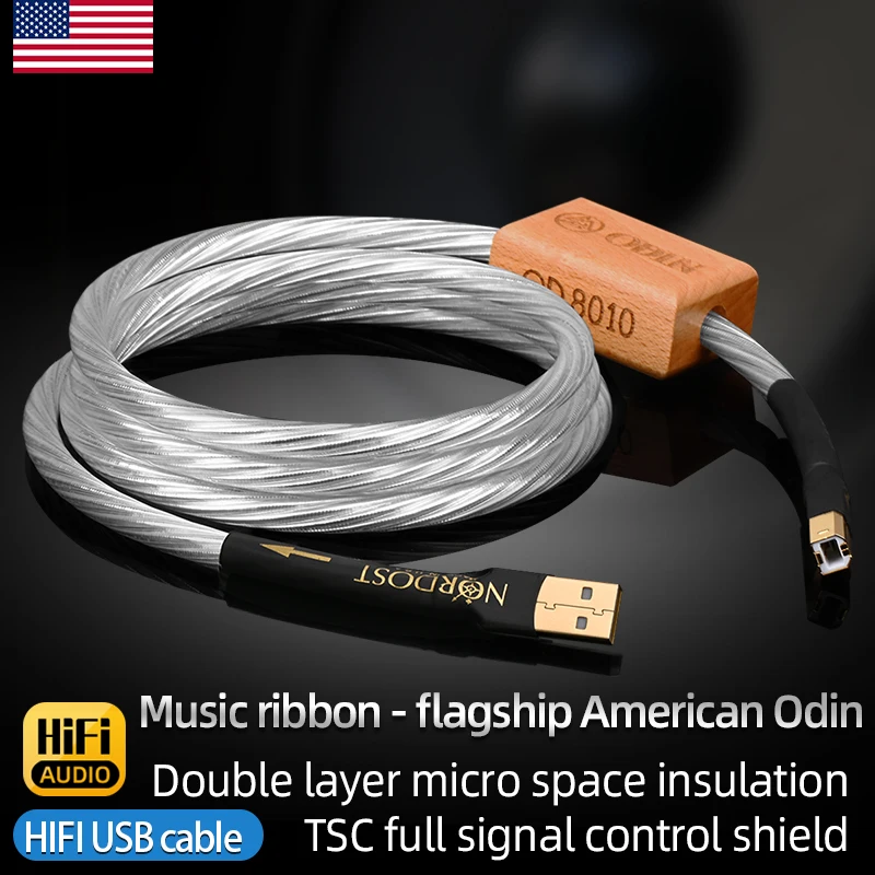 ODIN-Cable USB OTG Hifi estéreo 7N OCC y escudo plateado puro, tipo A-C, tipo A-B, C-C, para ordenador, teléfono, DAC