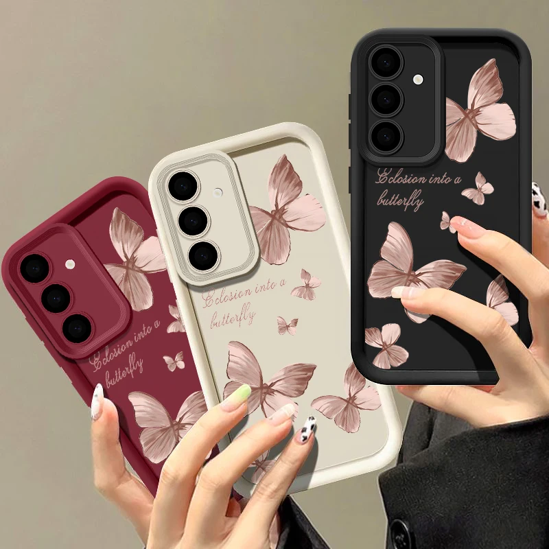 Vintage Butterfly Print Soft Phone Case - Retro Design Cover
