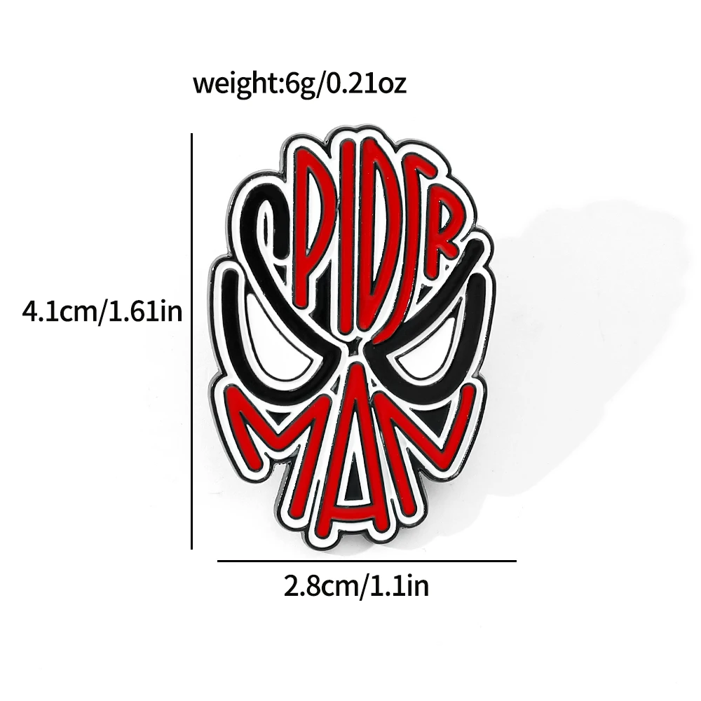 Anime Halloween Fantasy Brooch Enamel Pins 2 Pcs Spider Man Metal Badge Jewelry Backpack Clothing Accessories