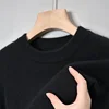 High Quality Woolen Sweater Men's 100% Pure Wool Thickened Warm Semi-turtleneck Round Neck Winter Knit Base Pullover Men's Top 6