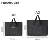 4K/8K Large Dacron Waterproof Light Weight Art Portfolio Tote Bag Black Carrying Storage Case For Poster, Sketching, and Drawing 2