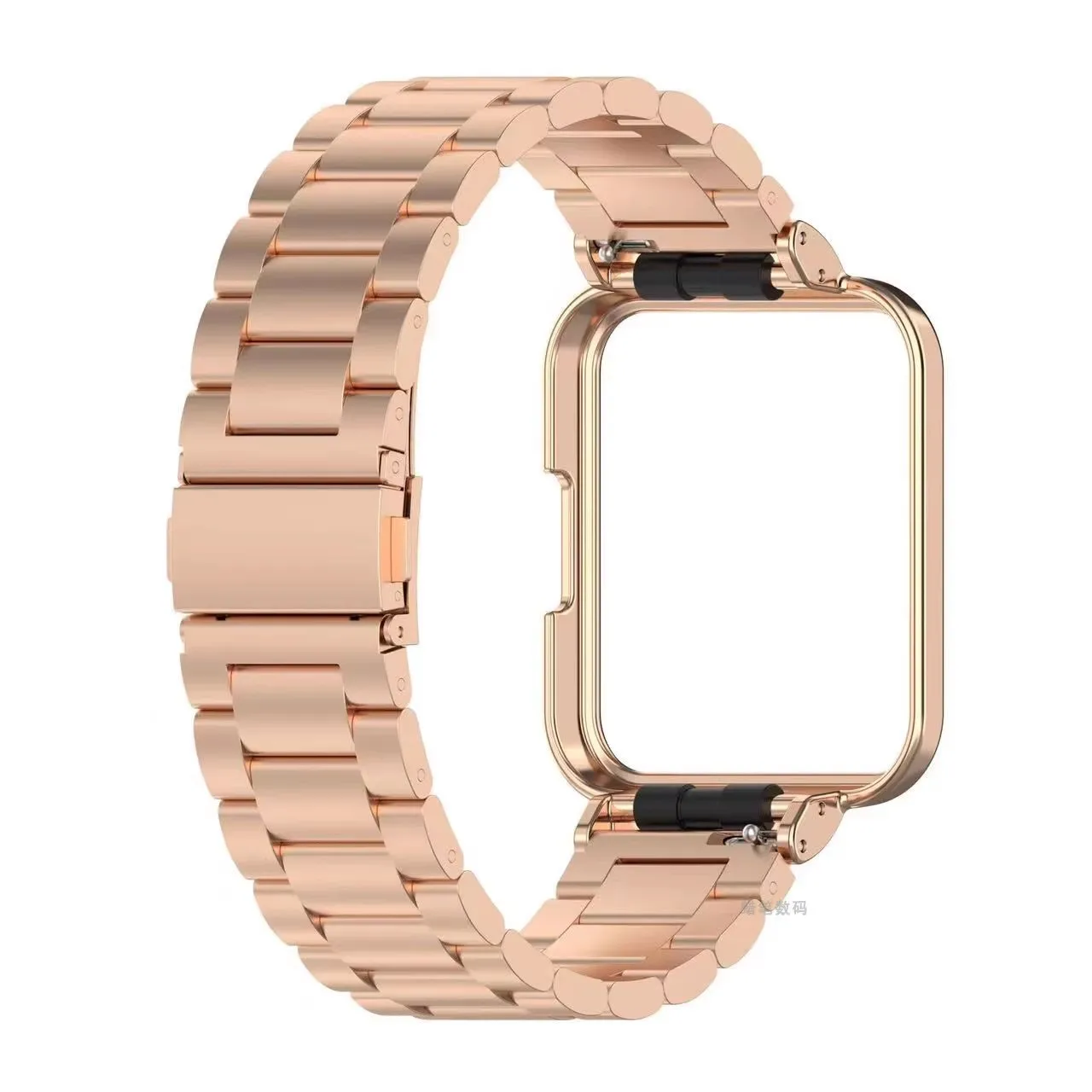 Stainless Steel Metal Watch Strap with Protective Case Cover