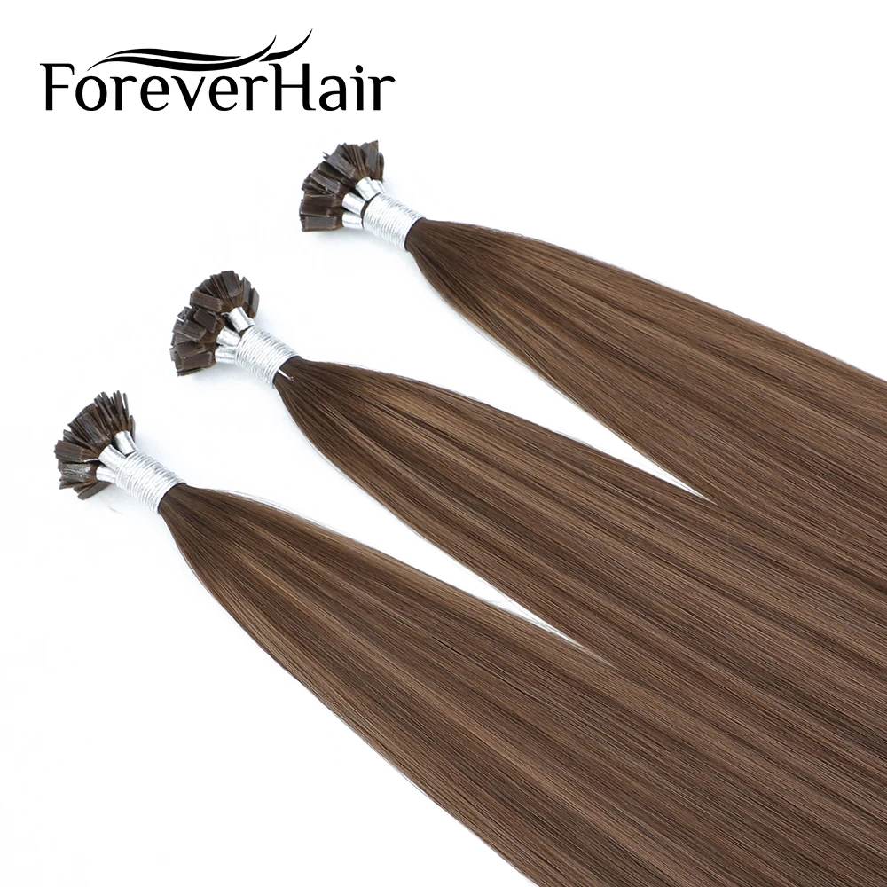 포에버 헤어 1.0g/s 16인치 18인치 20인치 100% 레미 인모 프리 본디드 플랫..