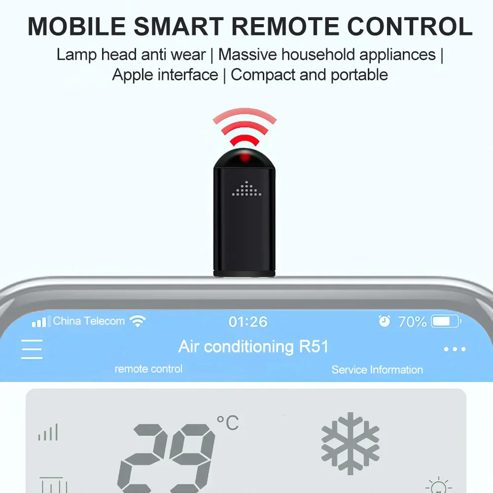 IR Appliances Wireless Infrared Remote Control Phone APP Mini Adapter IR Transmitter Blasters Control for TV Box Air Conditioner