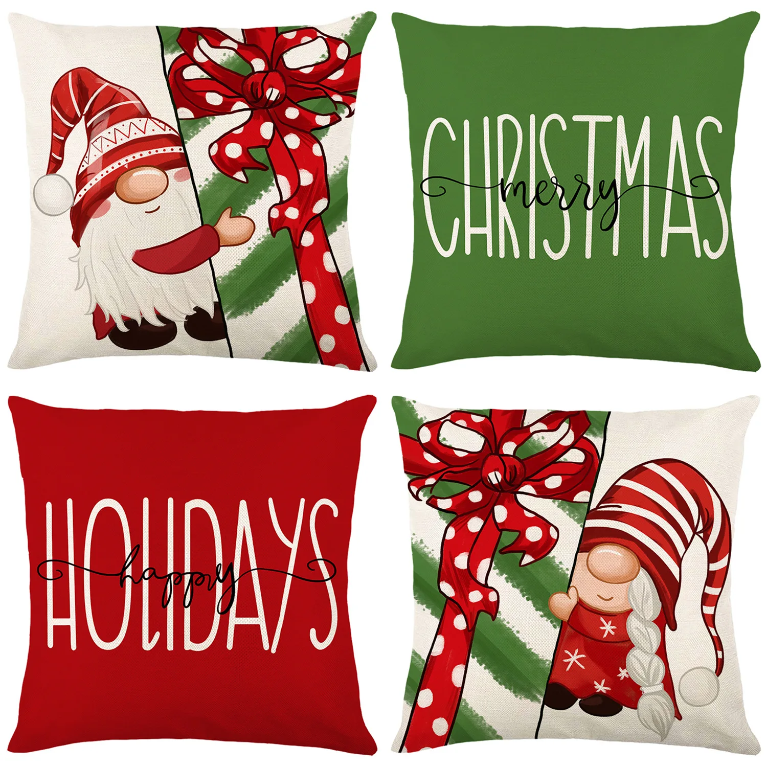 

2023 Christmas Pillow Case Snowman Xmas Alphabet Cushion Cover Cute Dwarfs Pillow Cover 45x45 Living Bedroom Sofa Bed B0266G