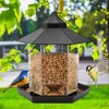Garden Yard Outdoors Decoration Hexagon Shaped Large Capacity Easy to Use Gazebo Bird Feeders Wild Bird Feeder 3