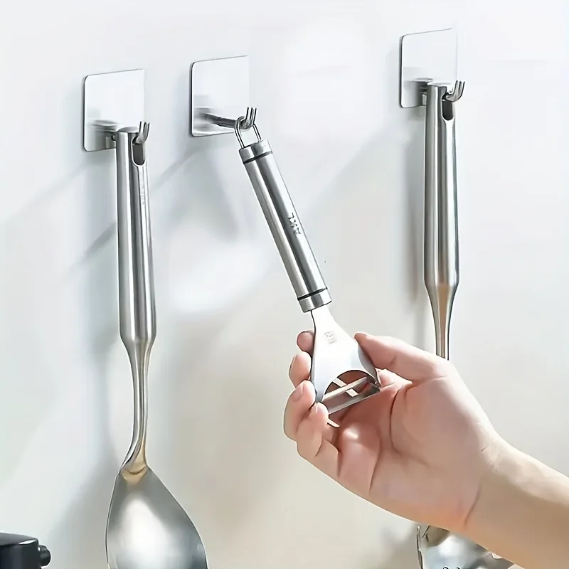 Heavy-duty Stainless Steel Adhesive Hook 5/2PCS No Need for Punching For Towels Clips