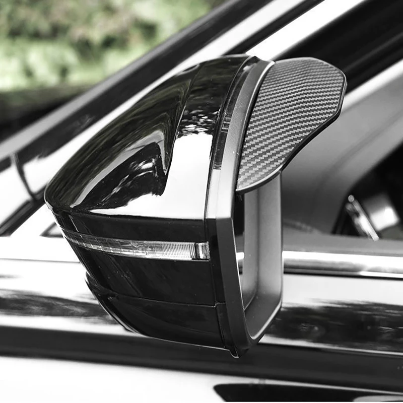 

Car Rearview Mirror Rain Eyebrow Visor Carbon Fiber Car Rearview Side Snow Sun Visor Rain Cover Car Mirror Accessories