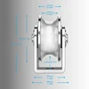 Wheel Pulley 304 Stainless Steel Heavy Duty Track Wheel Rigid Caster Sliding Gate Roller Wheel Detachable Duplex Bearing 3