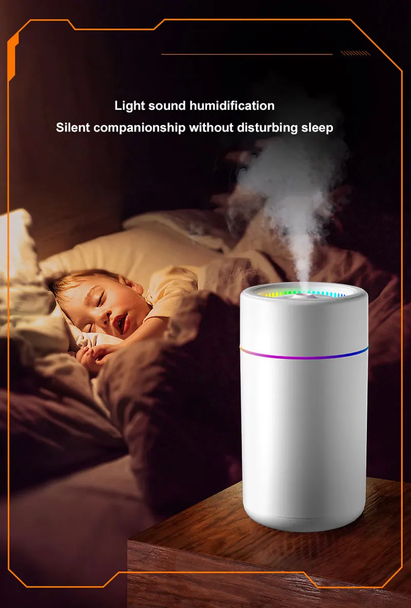 280ml Air Humidifier USB Diffuser Multicolored Light Air Smell Distributor for Home Car Mist Maker small Silent