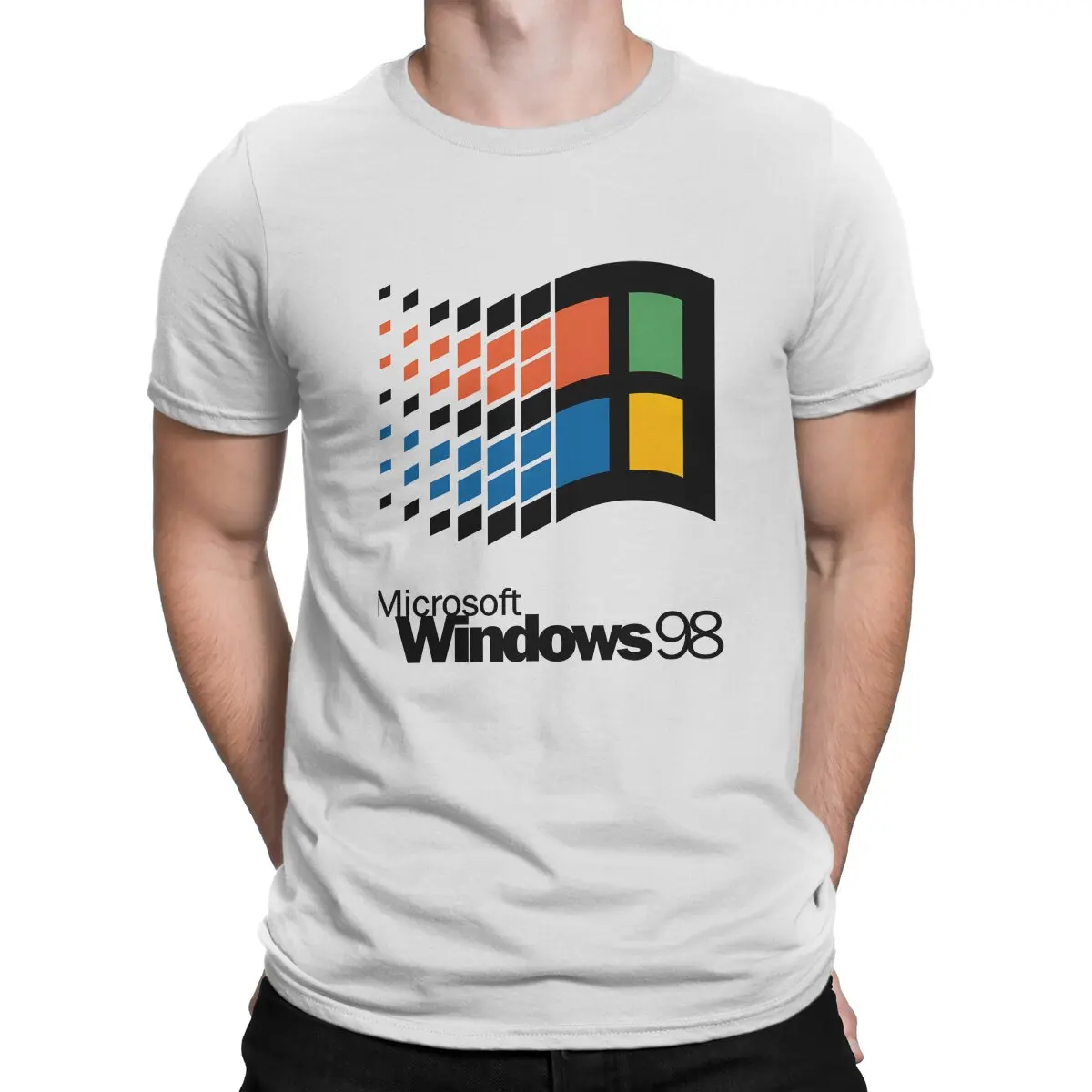 Windows System Tshirt Per Uomo M-Icrosoft Windows 98 Basic Summer Tee Camicie In Poliestere Novità Trendy Loose
