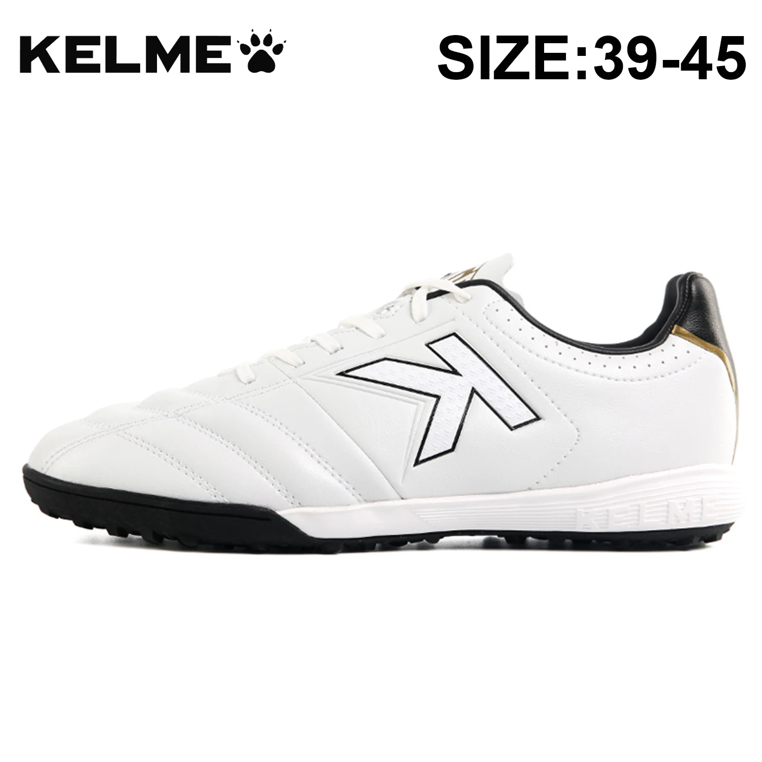

Мужские кроссовки KELME, профессиональная футбольная обувь TF, нескользящая износостойкая фактическая Боевая белая футбольная обувь, мужские футбольные бутсы 68831123