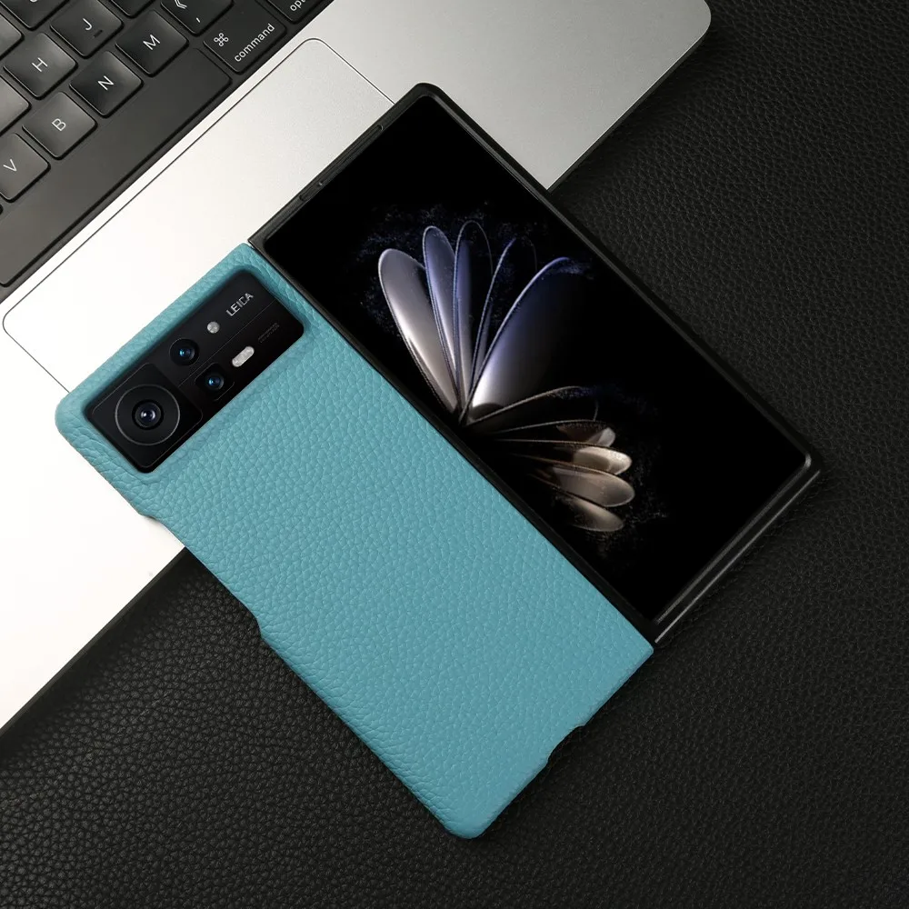 Per Xiaomi Mix Fold 2 Custodia Di Lusso In Vera Pelle Mix Fold 3 Capa Full Grain Protective Etui Back Carcasa Vintage Shell