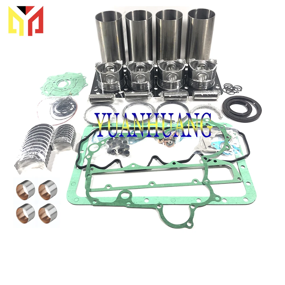 

4M40 Engine Rebuild Kit with Full Gasket Kit Con rod Bush Overhual Repair for Mitsubishi Diesel Liner Piston Ring Bearing Gasket