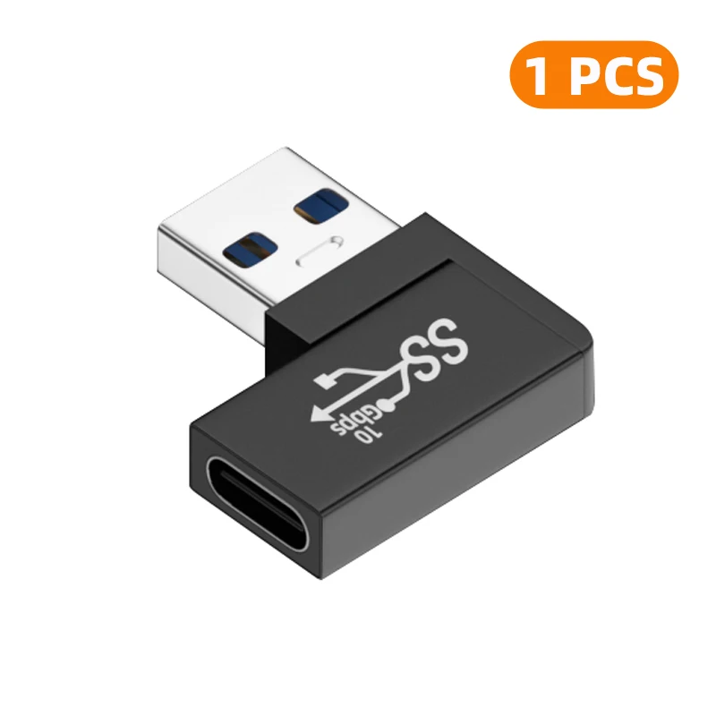 ตัวเลือกสินค้า อะแดปเตอร์ USB-A ถึง Type-C 90 องศา 10Gbps