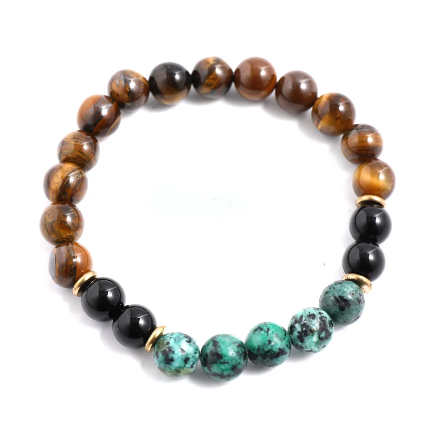 8mm Yellow Tiger Eyes Turquesa Africana Black Onyx Japamala Set Meditation Yoga Spirit Jewelry 108 Mala Beaded Tassel Necklace 4