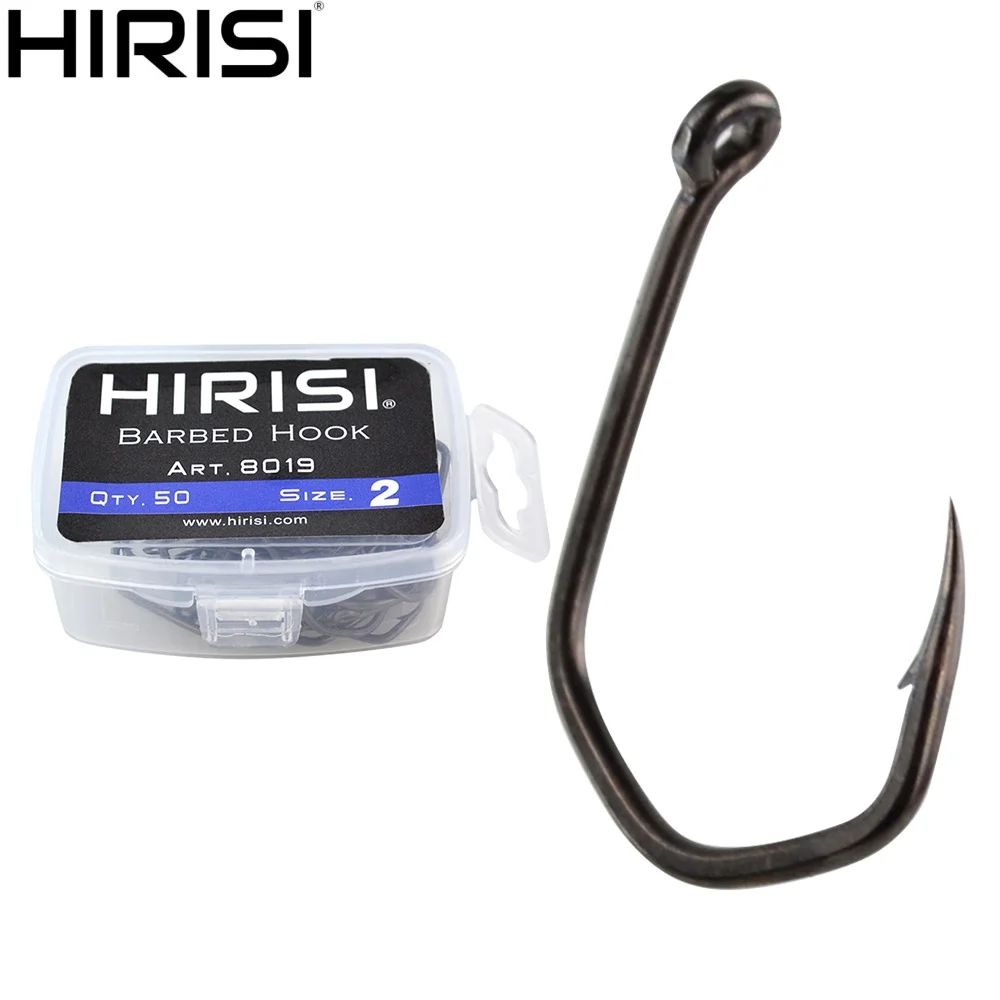 Description Picture 2 of itemHirisi 100pcs Eyed Barbed Fishing Hooks Pinpoint Claw PTFE Coated High Carbon Steel Durable Fishing Supplies New 8019