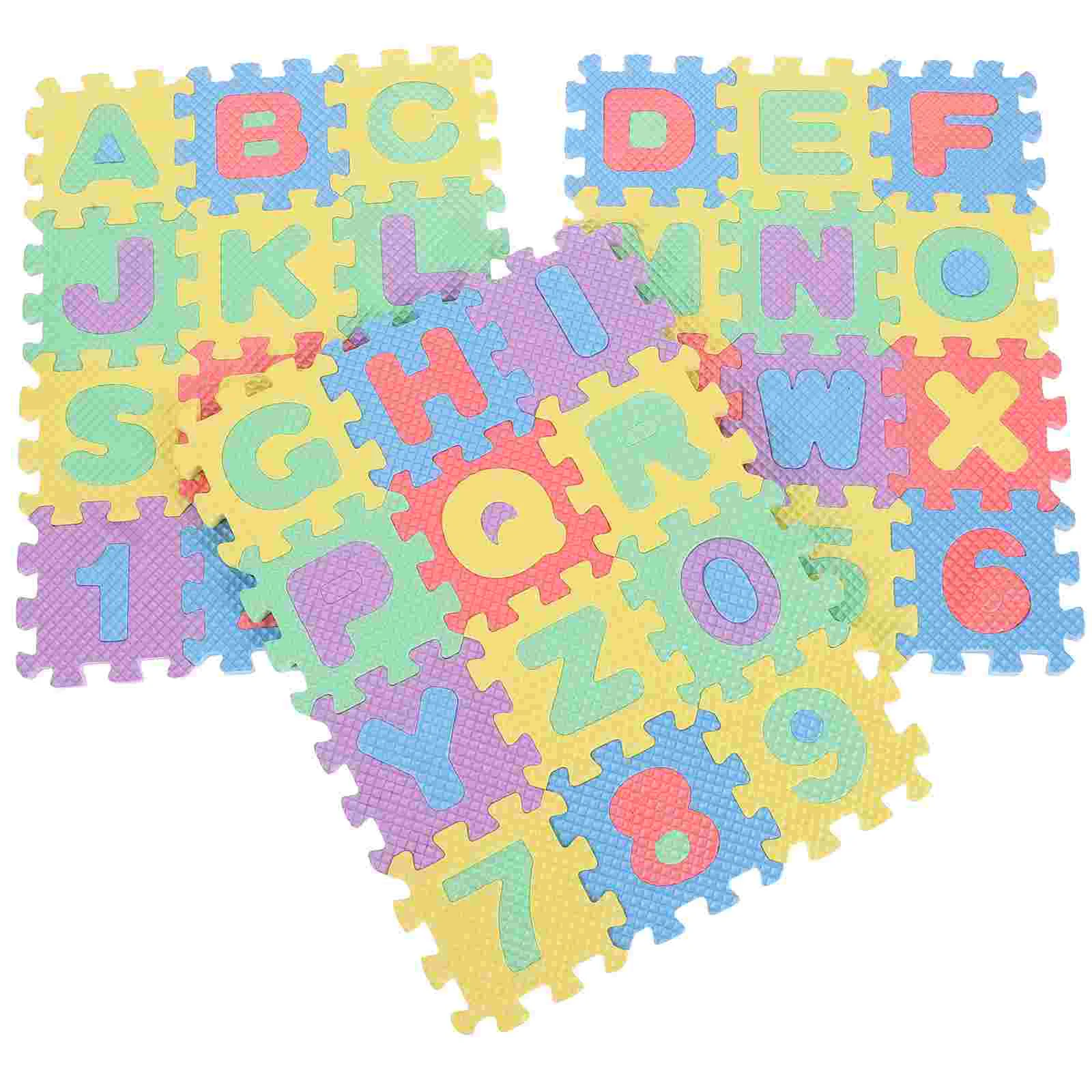 

36 Pieces 6cm/ 24inch Alphabet and Numbers Puzzle Play Mat Floor Mat Educational Toys for Kids Toddlers