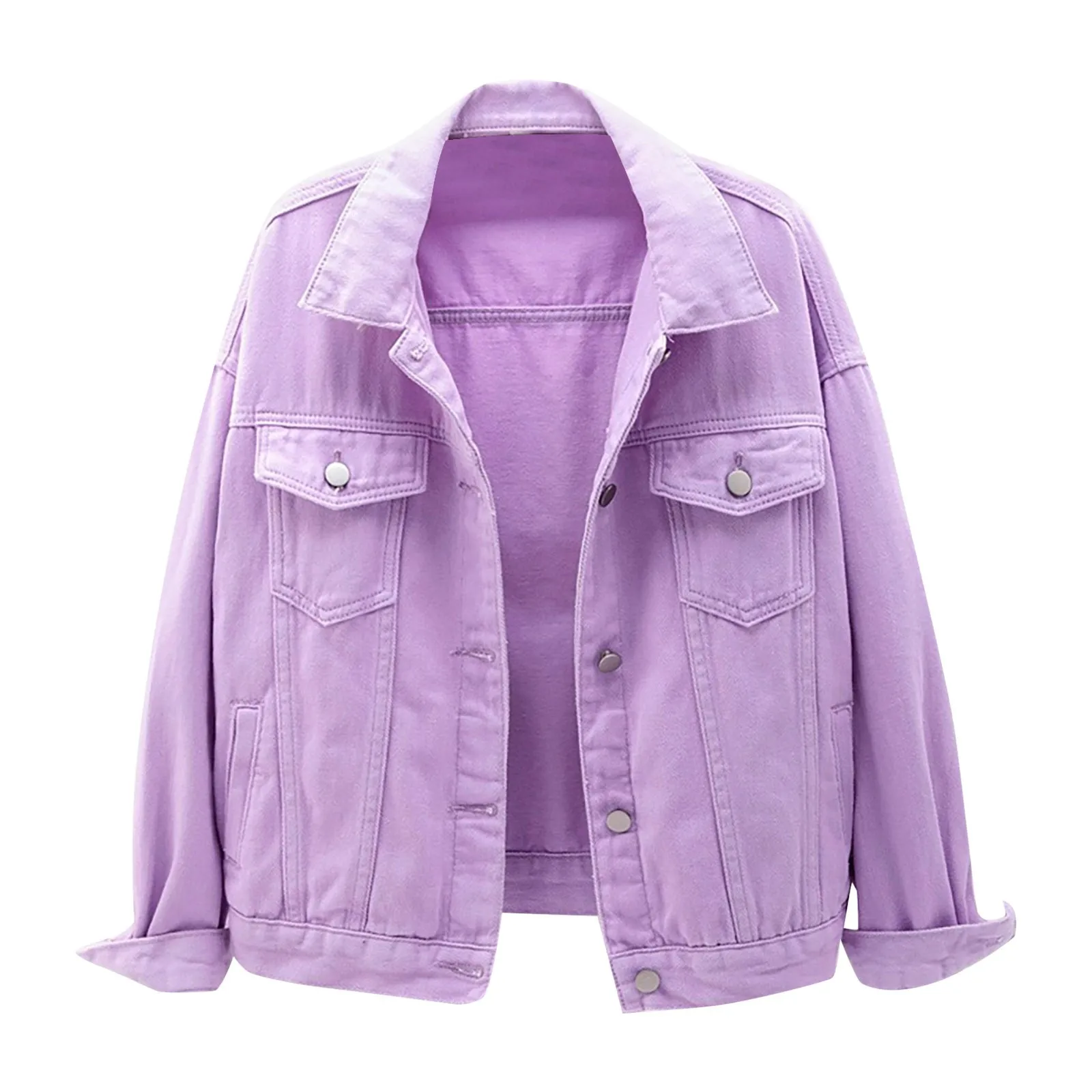 Purple Denim Jackets Women. Classic or Cropped Purple Denim