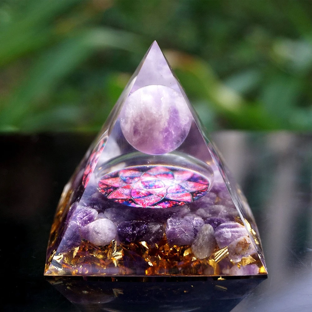 Pyramide en Pierre Naturelle, Générateur d'Massage, Quartz, Clip de Guérison Reiki, Chakra, Méditation, Ornements de Bureau, Artisanat, Décoration de Maison