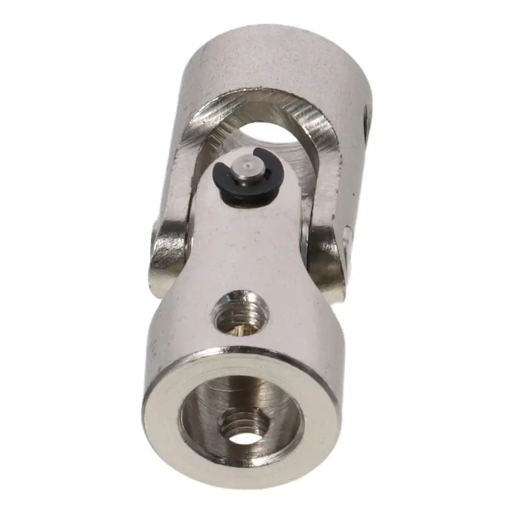 Aluminium Flexible Coupler Connection Joint Stainless Steel U Joint Coupler 8mm To 8mm Inner Dia Brushed Nickel Steering Universal Joint Coupling