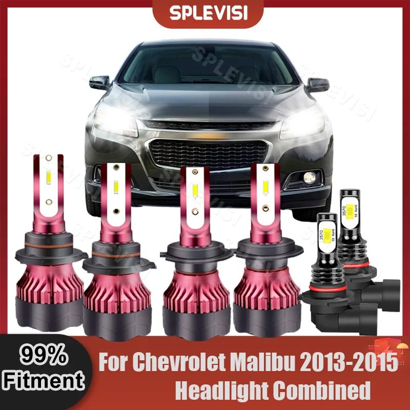 

3X Brightness CSP Chips High Beam Low Beam Fog Lamp Collocation Bulbs Kit For Chevrolet Malibu 2013 2014 2015 LED Headlight