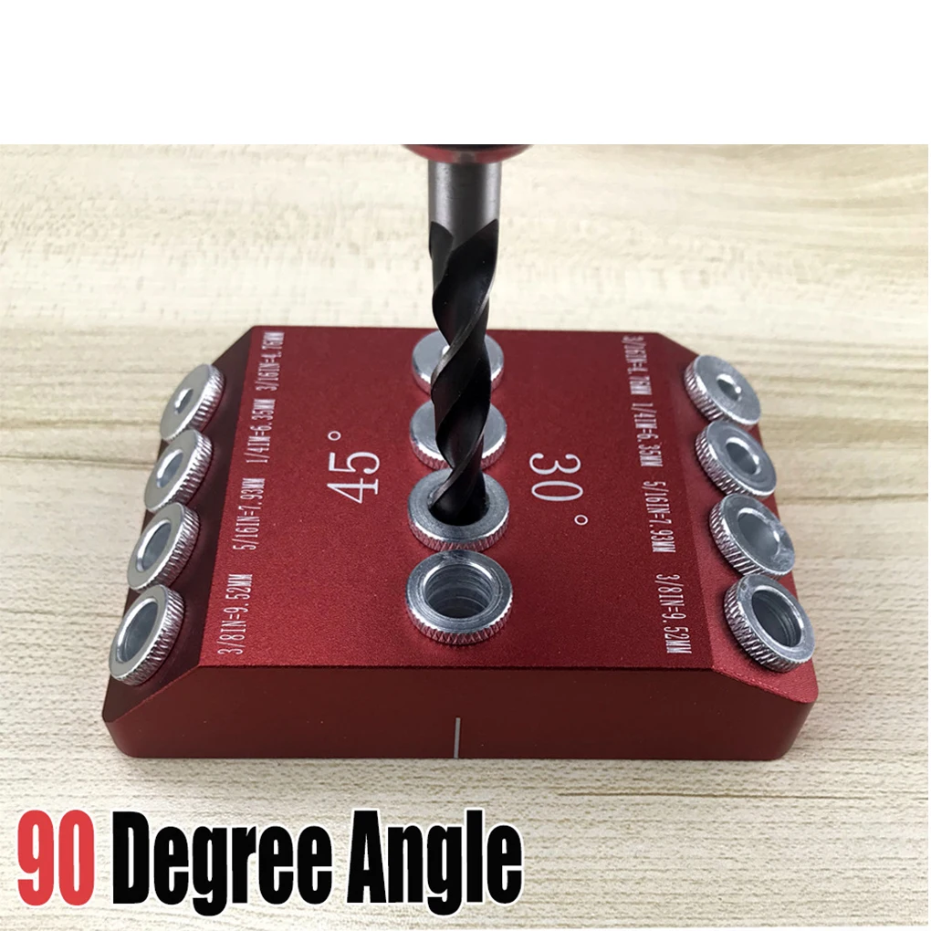 

Drill Guide Locator Professional Holes Guiding Tool 30 45 90 Degree Woodworking Oblique Locators Carpentry Accessory Blue