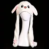 Women's Cute Beanies Hat Animal Rabbit Ears Glowing Moving Short Plush Warm Skullies Cap Autumn Winter Outdoor Travel Casual Hat 2