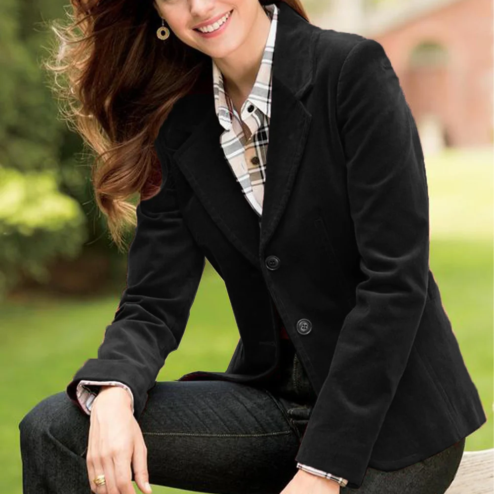 Luxury Blazers for Women Suede Single Breasted Elegant Stylish Women's Blazer Elegant Casual Tailor Made to Order Woman Clothing