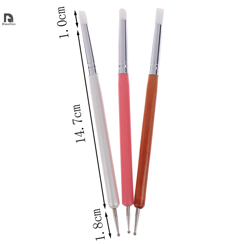 

5pcs/Set Soft Pottery Clay Tool Silicone + Stainless steel Two Head Sculpting Polymer Modelling Shaper Art Tools Wholesale