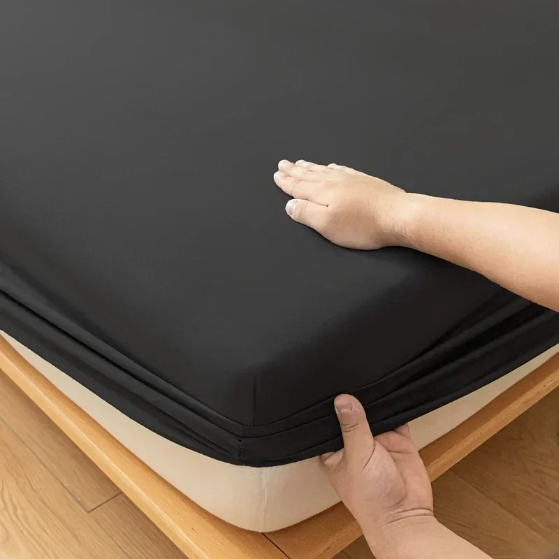 High Quality Fitted Sheet Single Double King Queen Size Mattress Cover With Elastic Band Bed Sheet 90/120/150/180 Fit Sheet 4