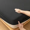 High Quality Fitted Sheet Single Double King Queen Size Mattress Cover With Elastic Band Bed Sheet 90/120/150/180 Fit Sheet 4